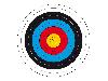 Zielscheibe Bogenscheibe einfache Ausführung 10er Ringe 63 x 63 cm vierfarbig 10 Stück